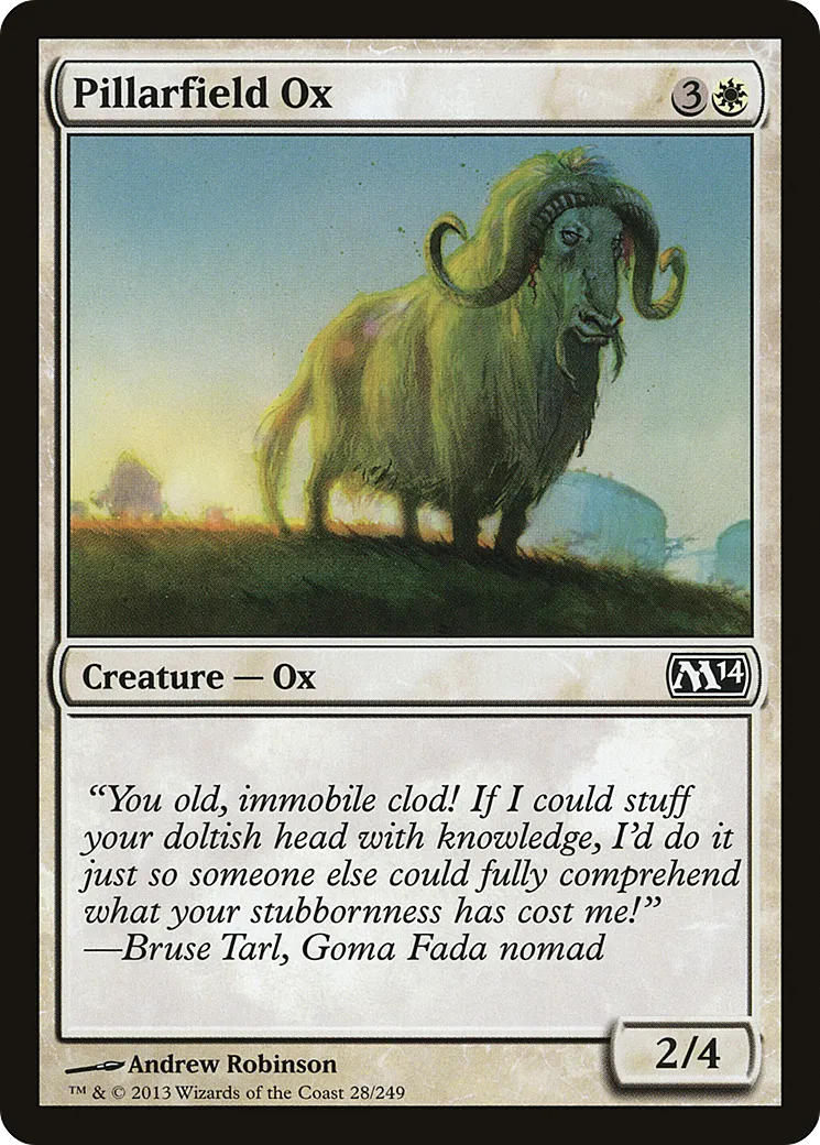 Pillarfield Ox — Magic 2014 — Magic: The Gathering