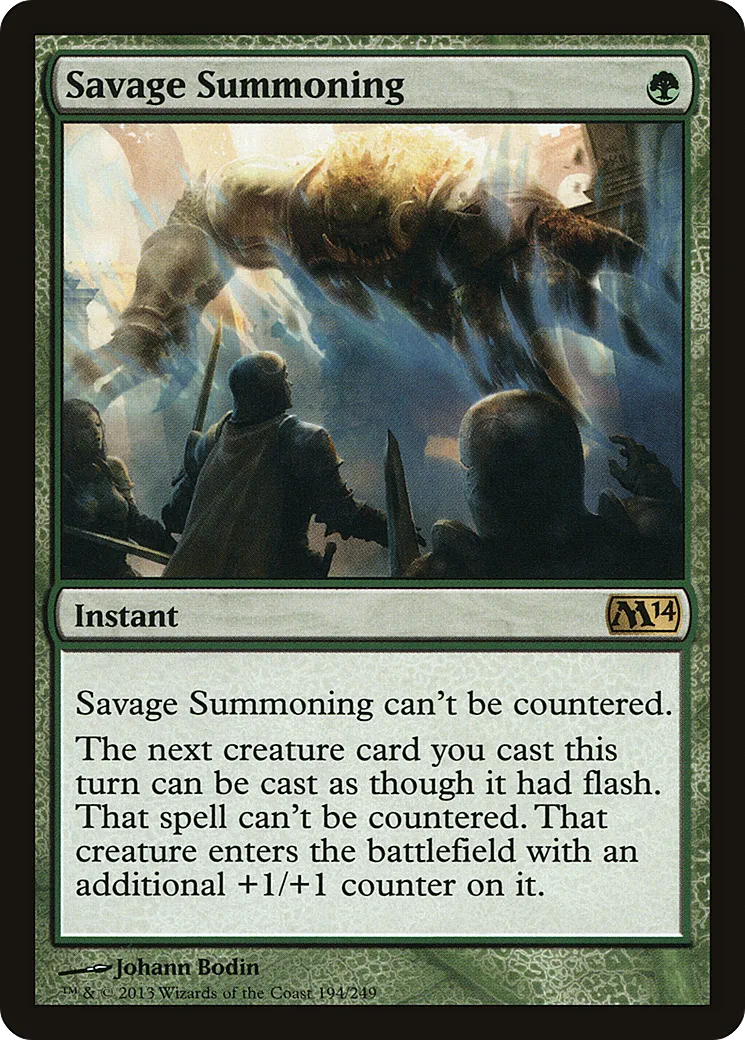 Savage Summoning — Magic 2014 — Magic: The Gathering