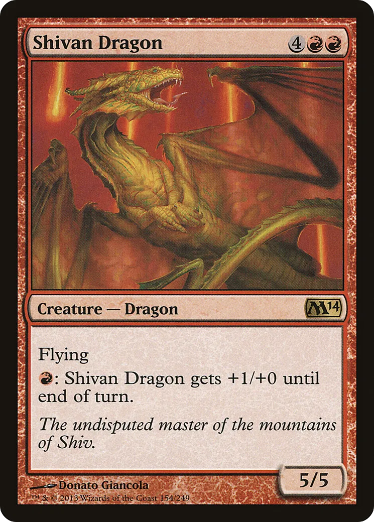 Shivan Dragon — Magic 2014 — Magic: The Gathering