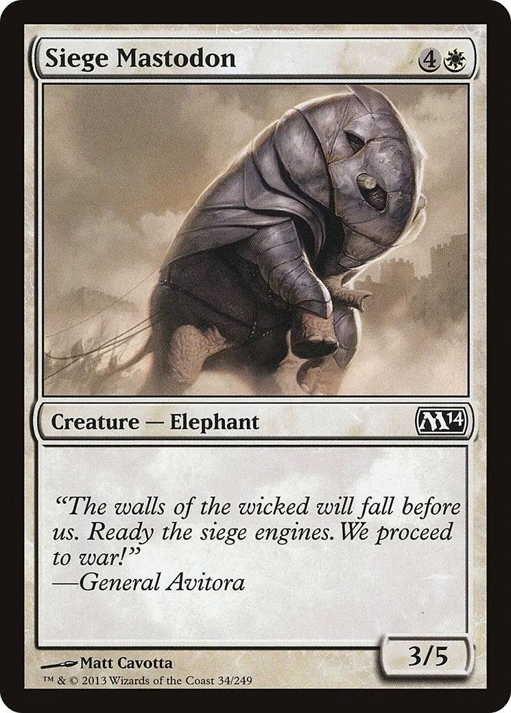 Siege Mastodon — Magic 2014 — Magic: The Gathering