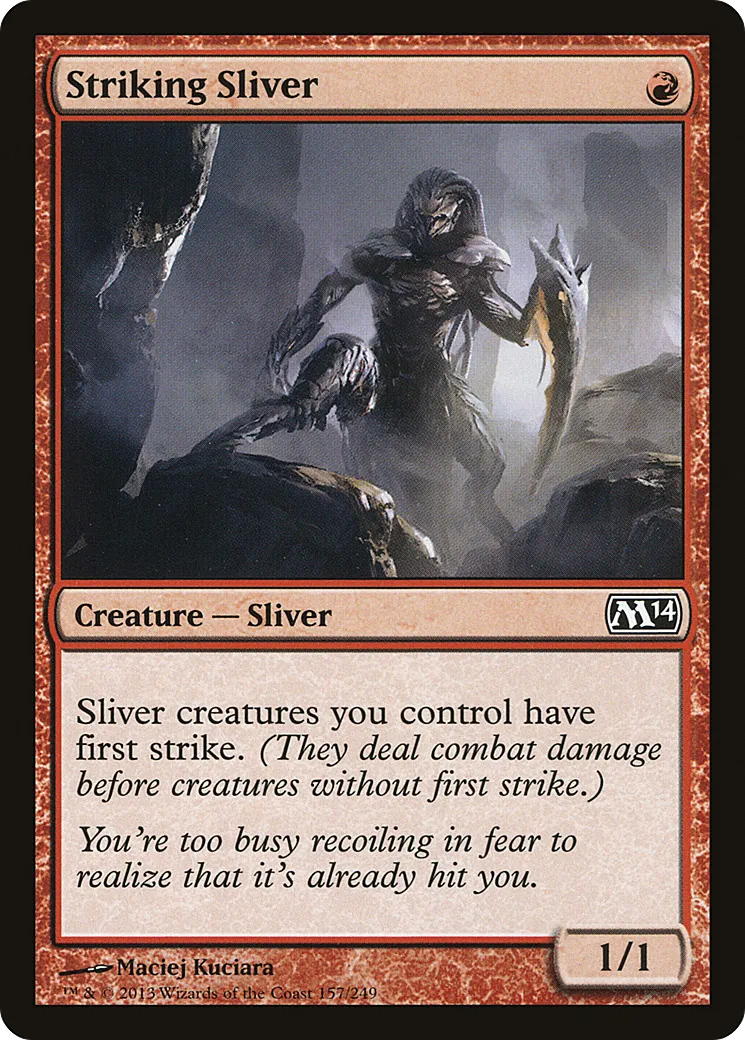 Striking Sliver — Magic 2014 — Magic: The Gathering