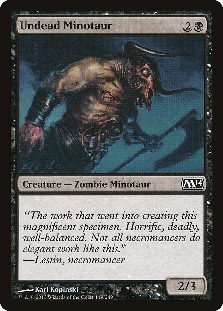 Undead Minotaur — Magic 2014 — Magic: The Gathering