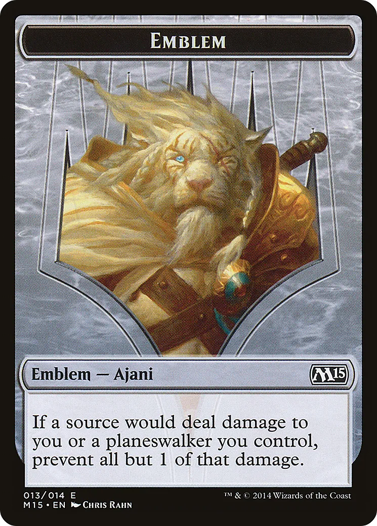 Ajani Steadfast Emblem — Magic 2015 — Magic: The Gathering