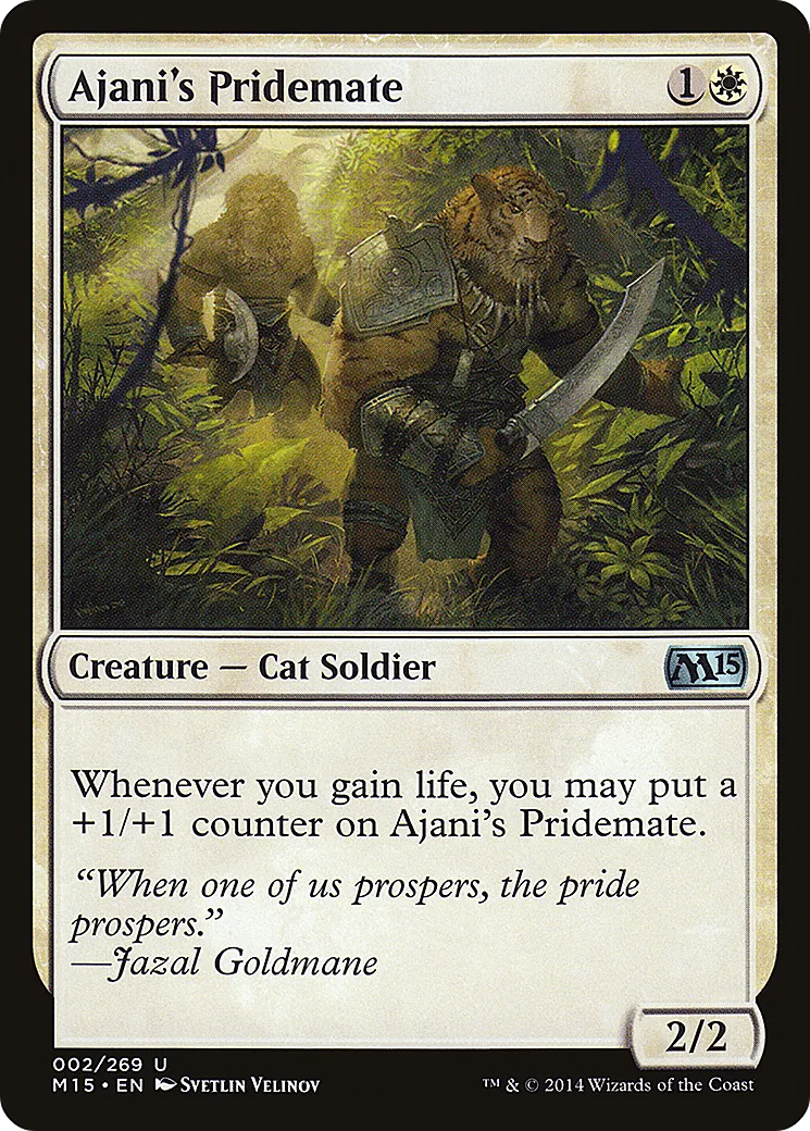 Ajani's Pridemate from Magic 2015 - Magic: The Gathering