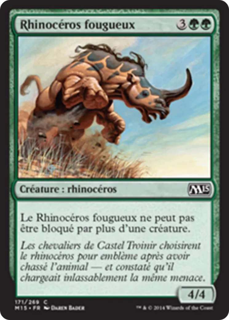 Rhinocéros fougueux — Magic 2015 — Magic: The Gathering