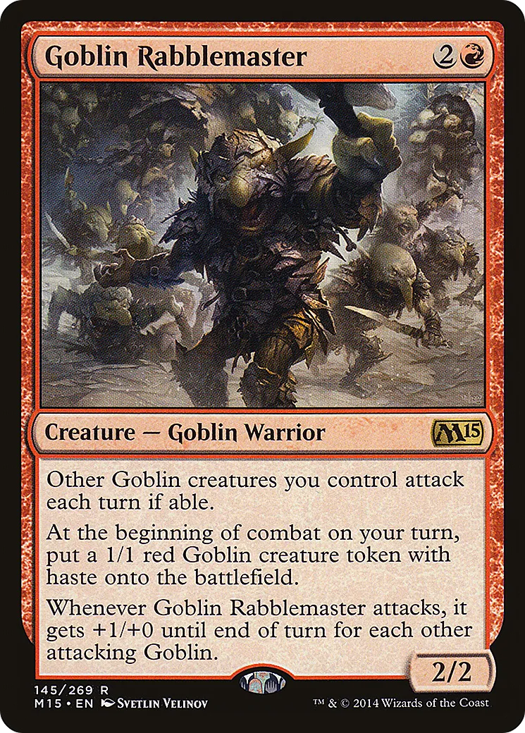 Goblin Rabblemaster — Magic 2015 — Magic: The Gathering