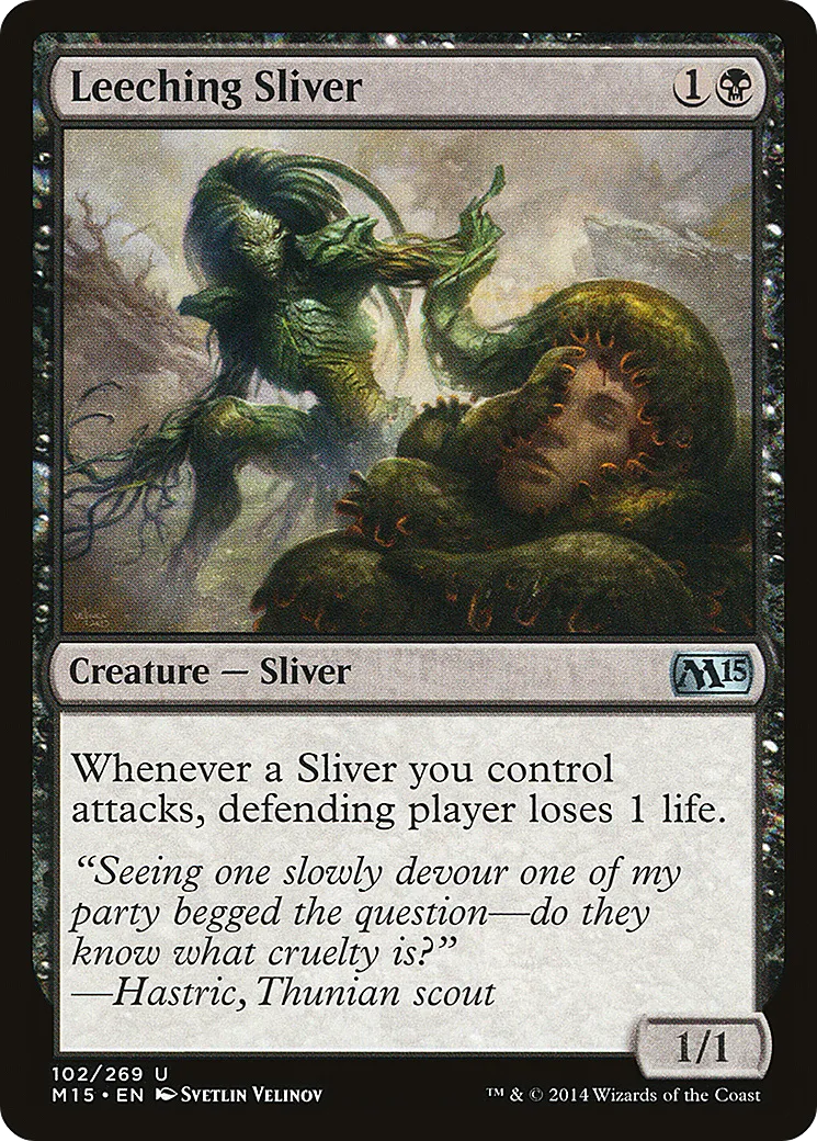 Leeching Sliver — Magic 2015 — Magic: The Gathering