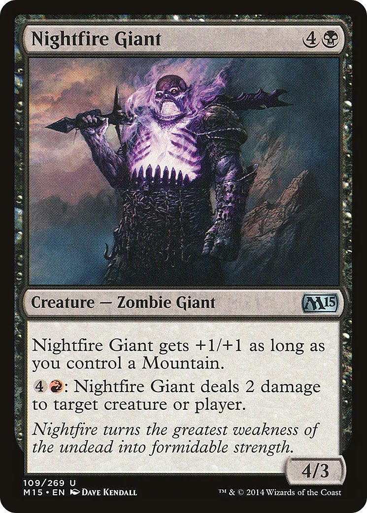 Géant noctefeu — Magic 2015 — Magic: The Gathering