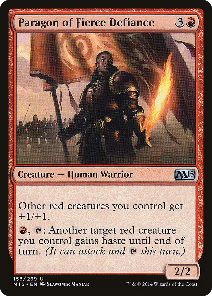 Paragon of Fierce Defiance — Magic 2015 — Magic: The Gathering