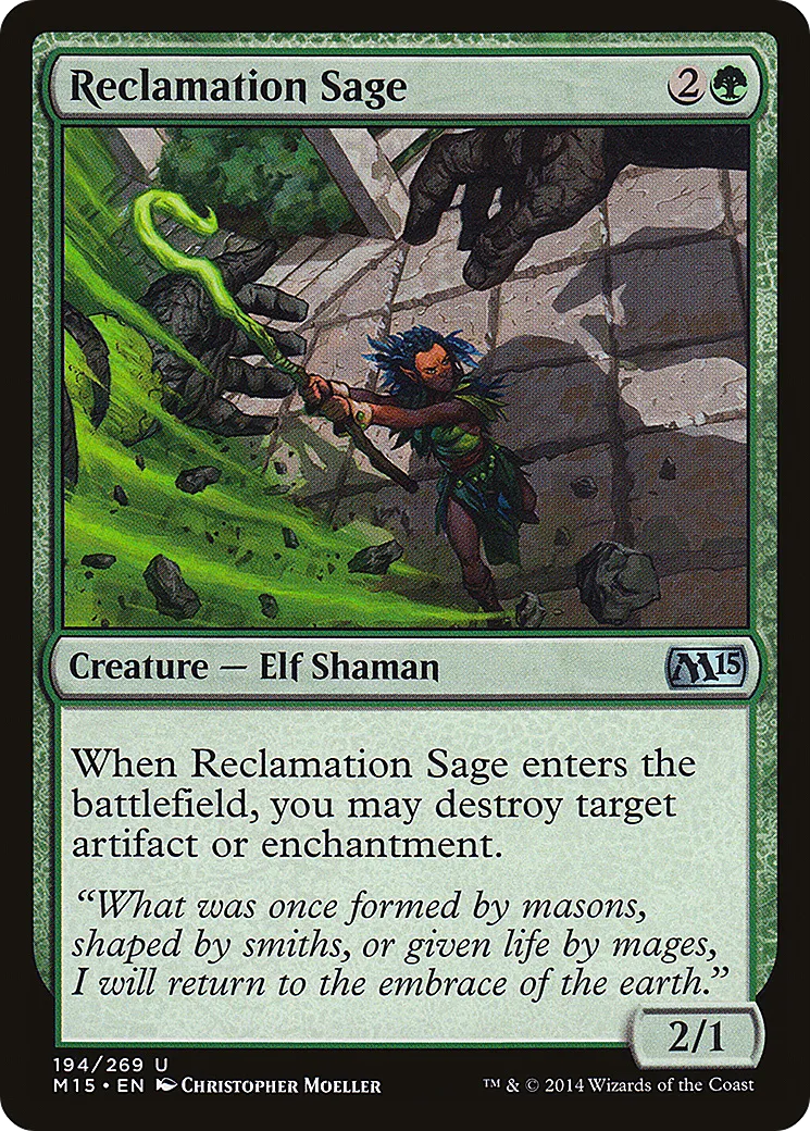Reclamation Sage — Magic 2015 — Magic: The Gathering