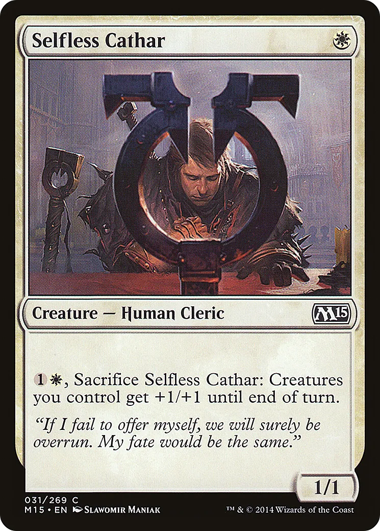 Selfless Cathar — Magic 2015 — Magic: The Gathering