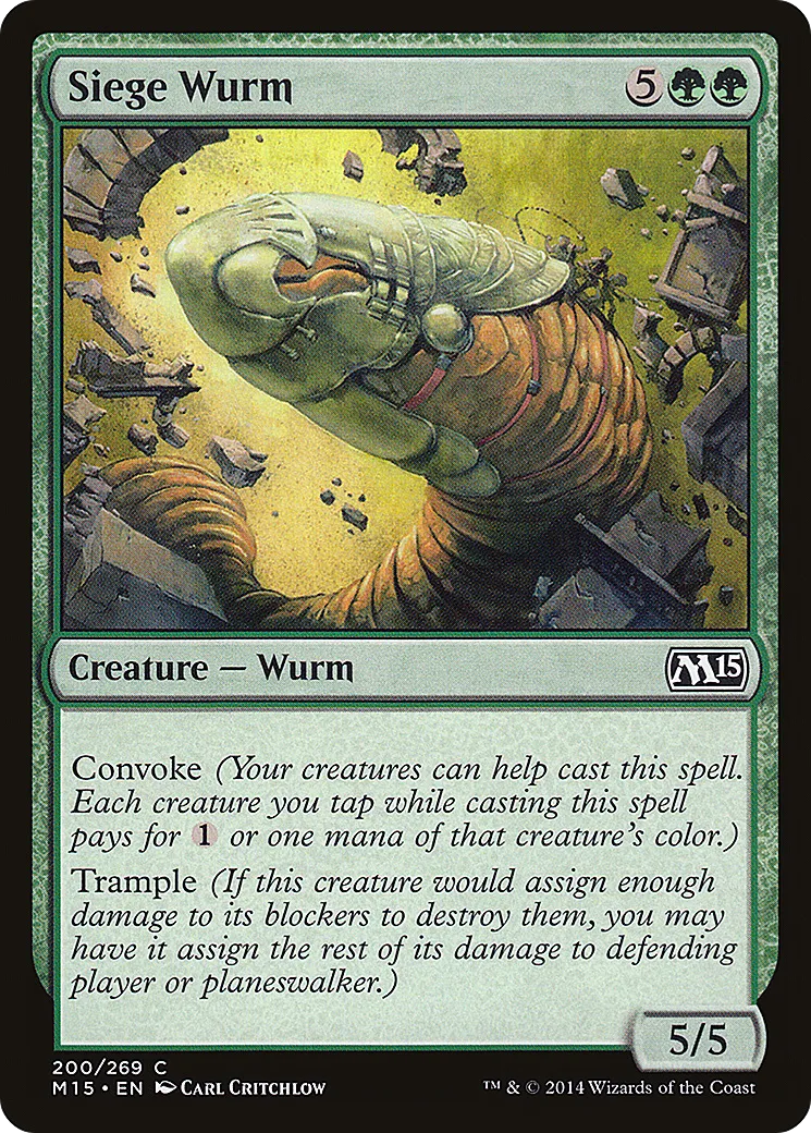 Siege Wurm — Magic 2015 — Magic: The Gathering