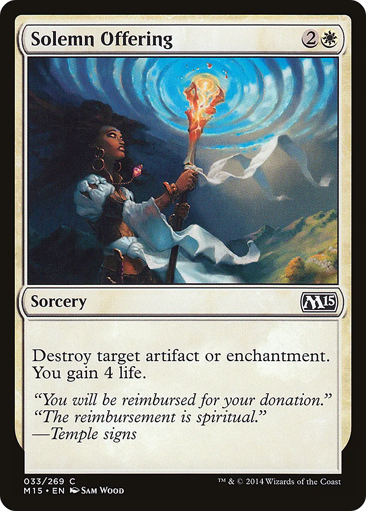 Solemn Offering — Magic 2015 — Magic: The Gathering
