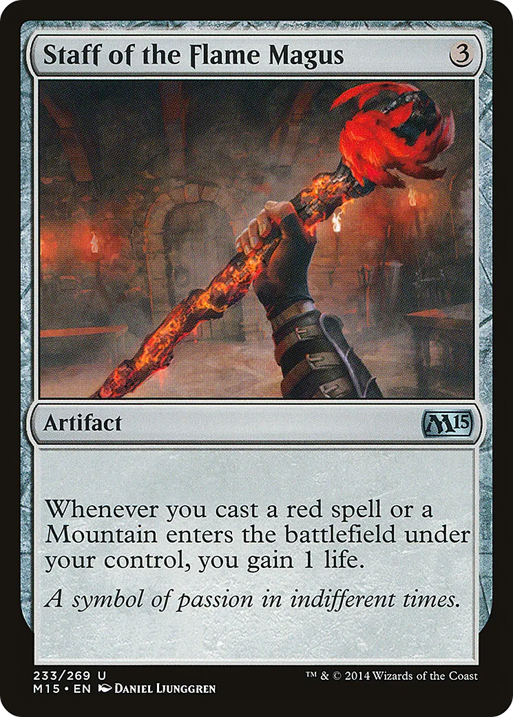 Bâton du magus de flamme — Magic 2015 — Magic: The Gathering