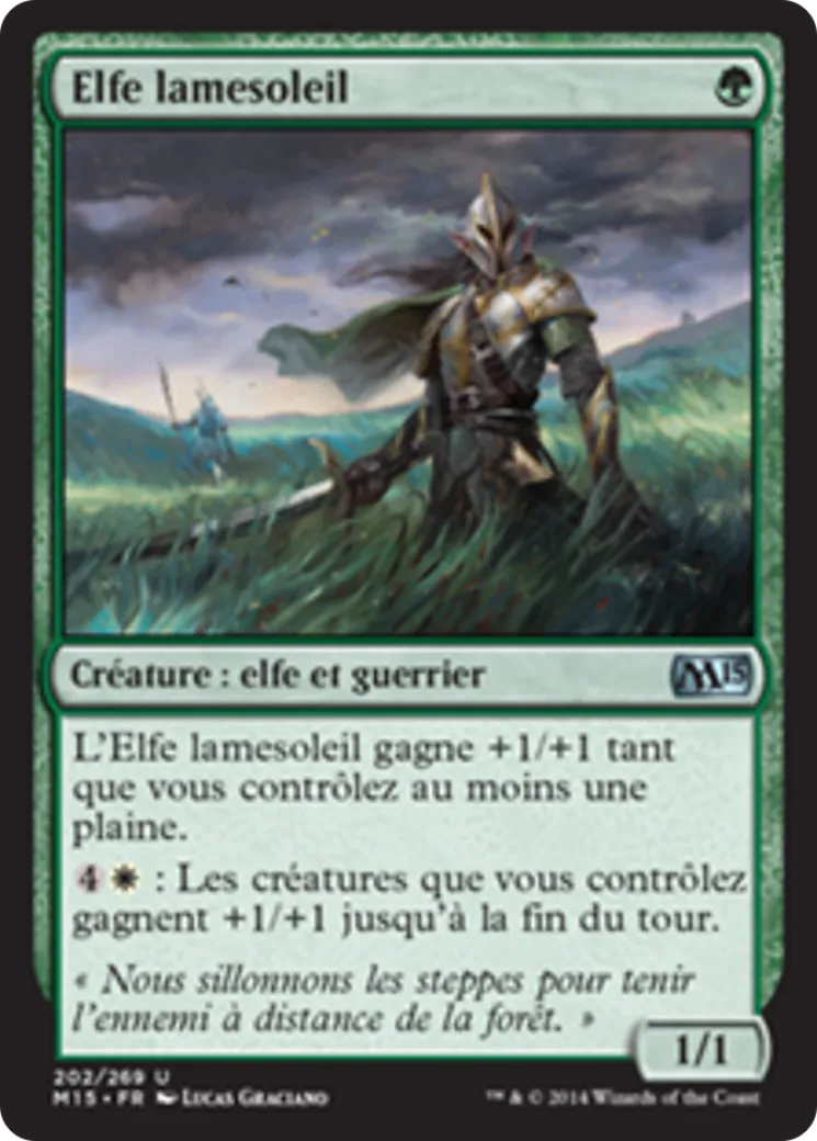 Elfe lamesoleil — Magic 2015 — Magic: The Gathering