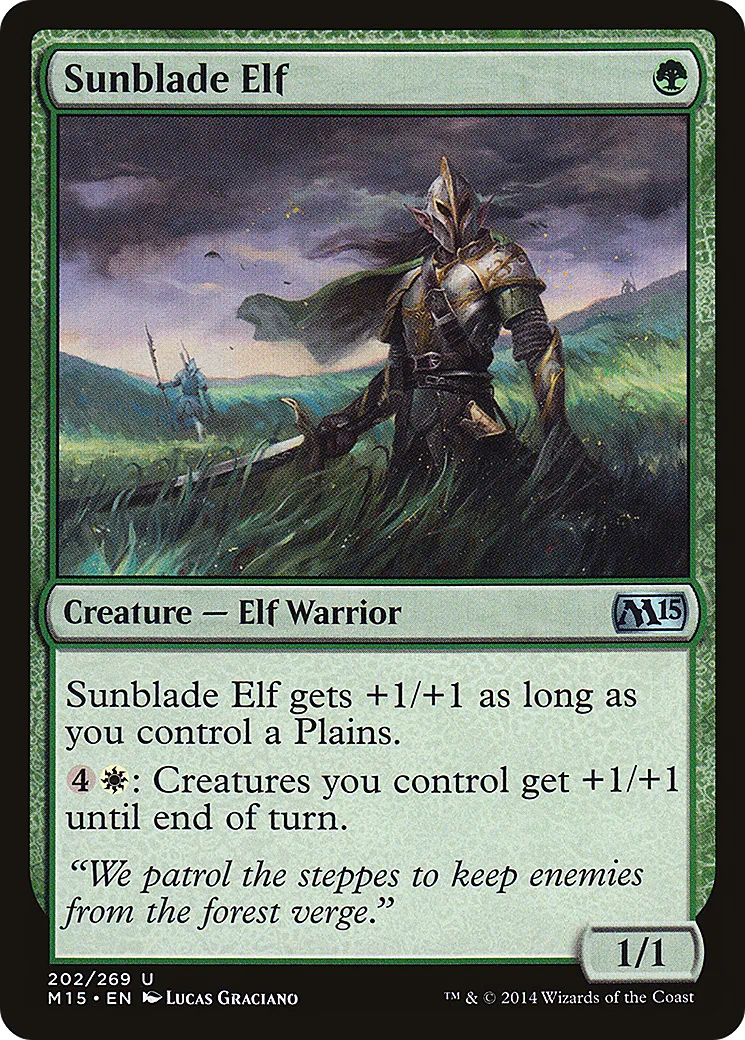 Sunblade Elf — Magic 2015 — Magic: The Gathering