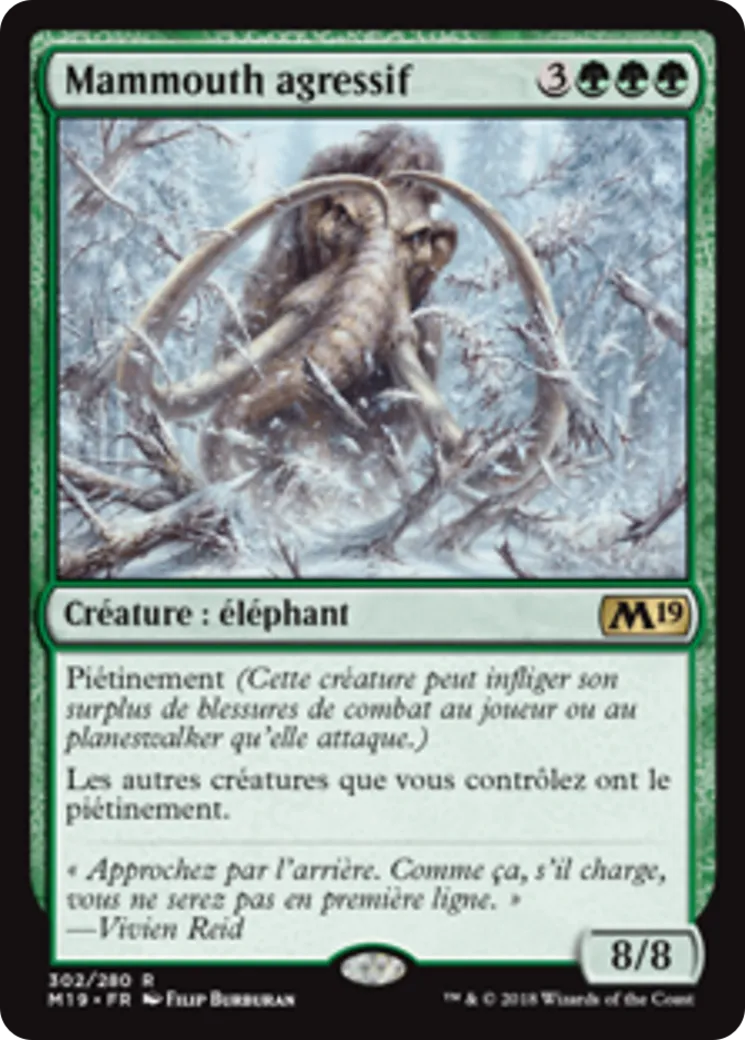 Mammouth agressif — Core Set 2019 — Magic: The Gathering