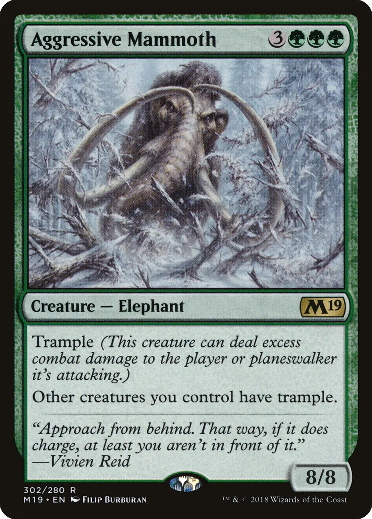 Aggressive Mammoth — Core Set 2019 — Magic: The Gathering