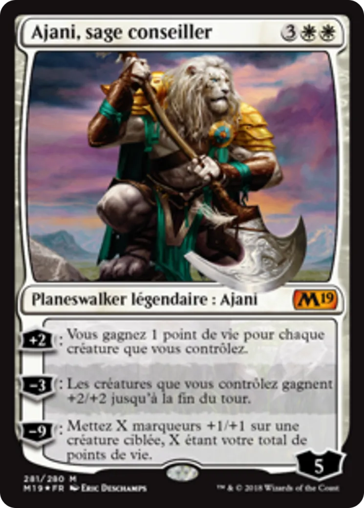 Ajani, sage conseiller — Core Set 2019 — Magic: The Gathering