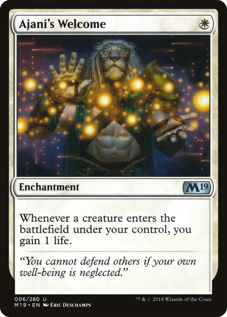 Ajani's Welcome — Core Set 2019 — Magic: The Gathering