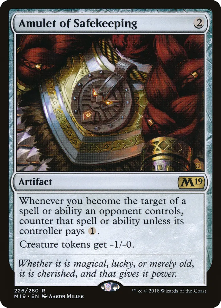 Amulet of Safekeeping from Core Set 2019 - Magic: The Gathering