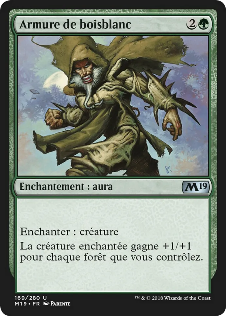 Armure de boisblanc — Core Set 2019 — Magic: The Gathering