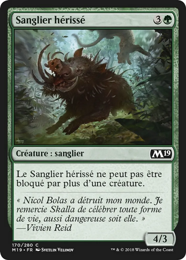 Sanglier hérissé from Core Set 2019 - Magic: The Gathering