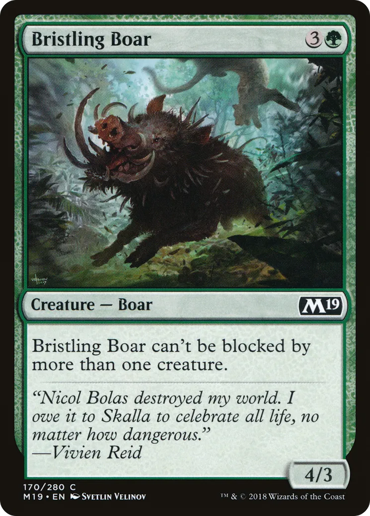 Bristling Boar — Core Set 2019 — Magic: The Gathering