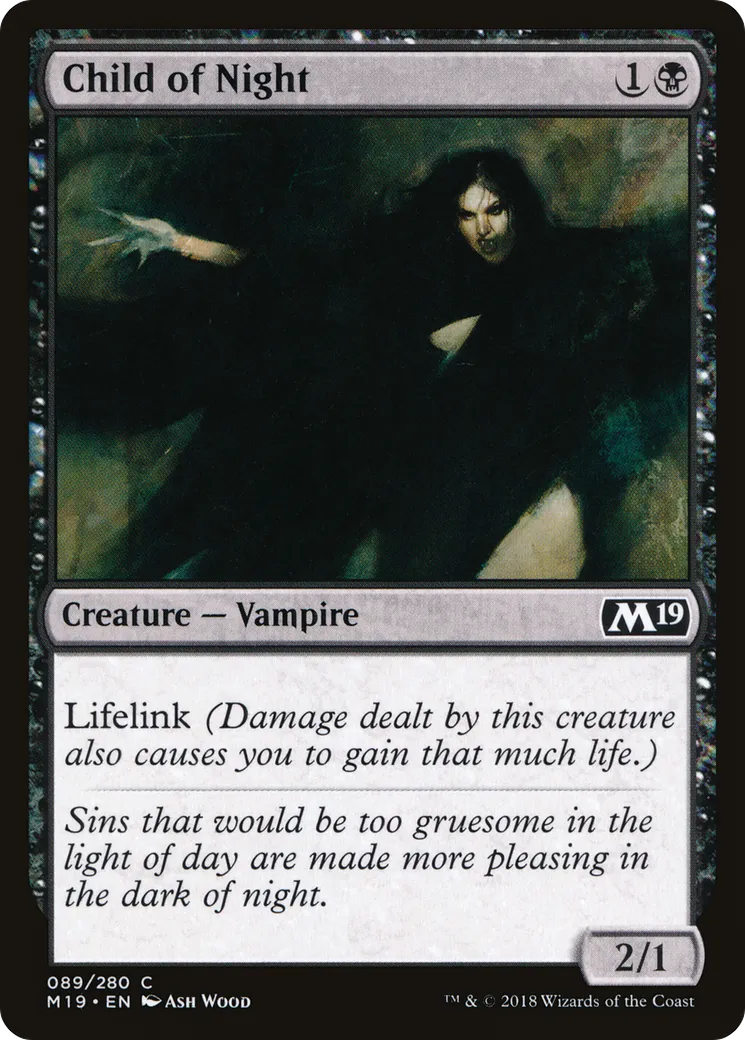 Child of Night — Core Set 2019 — Magic: The Gathering