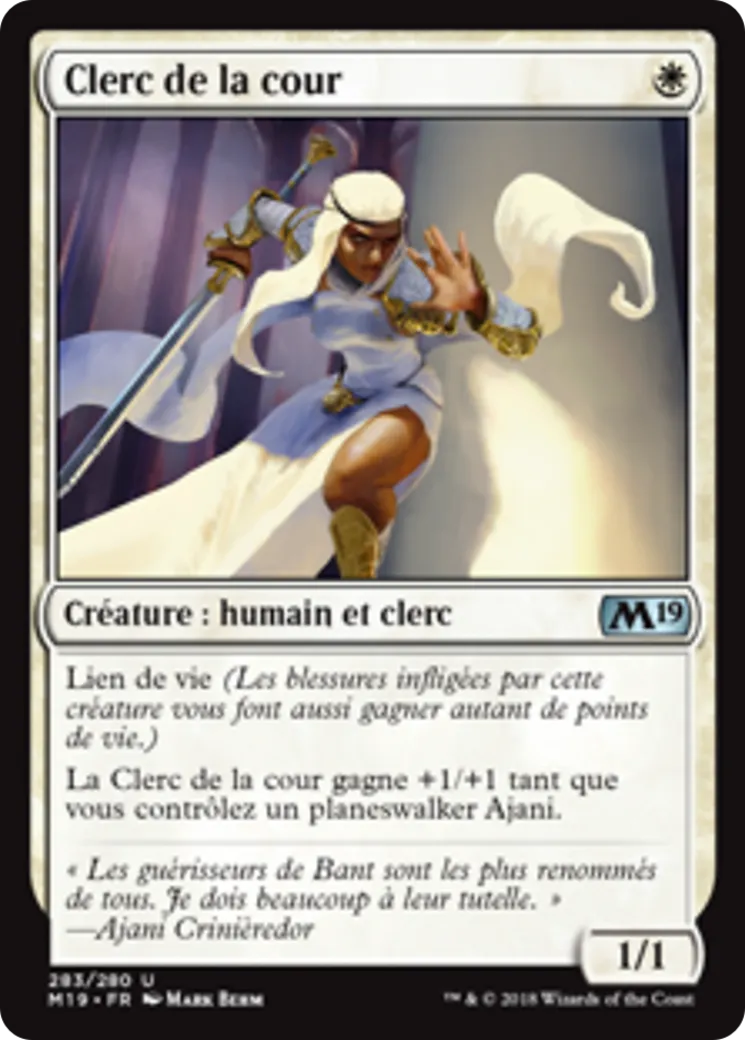 Clerc de la cour — Core Set 2019 — Magic: The Gathering