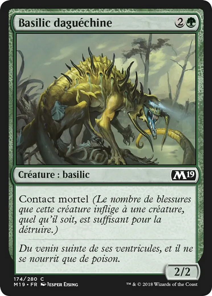 Basilic daguéchine — Core Set 2019 — Magic: The Gathering