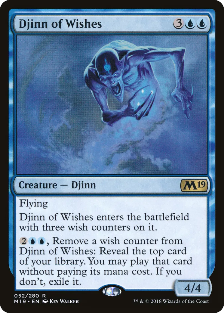 Djinn of Wishes — Core Set 2019 — Magic: The Gathering