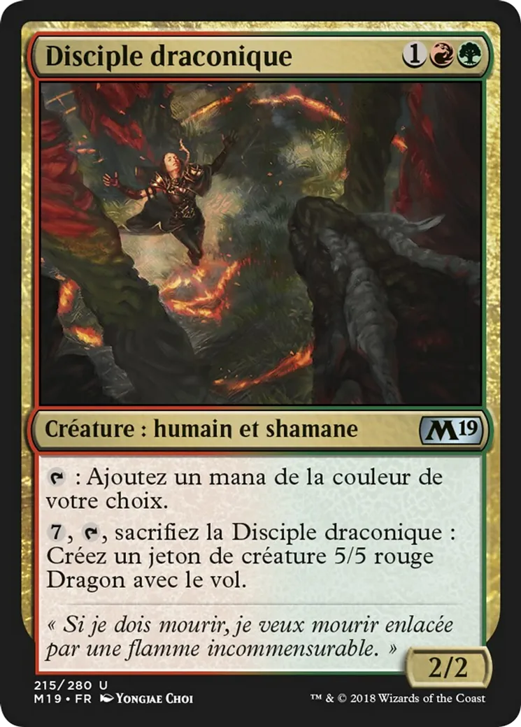 Disciple draconique — Core Set 2019 — Magic: The Gathering