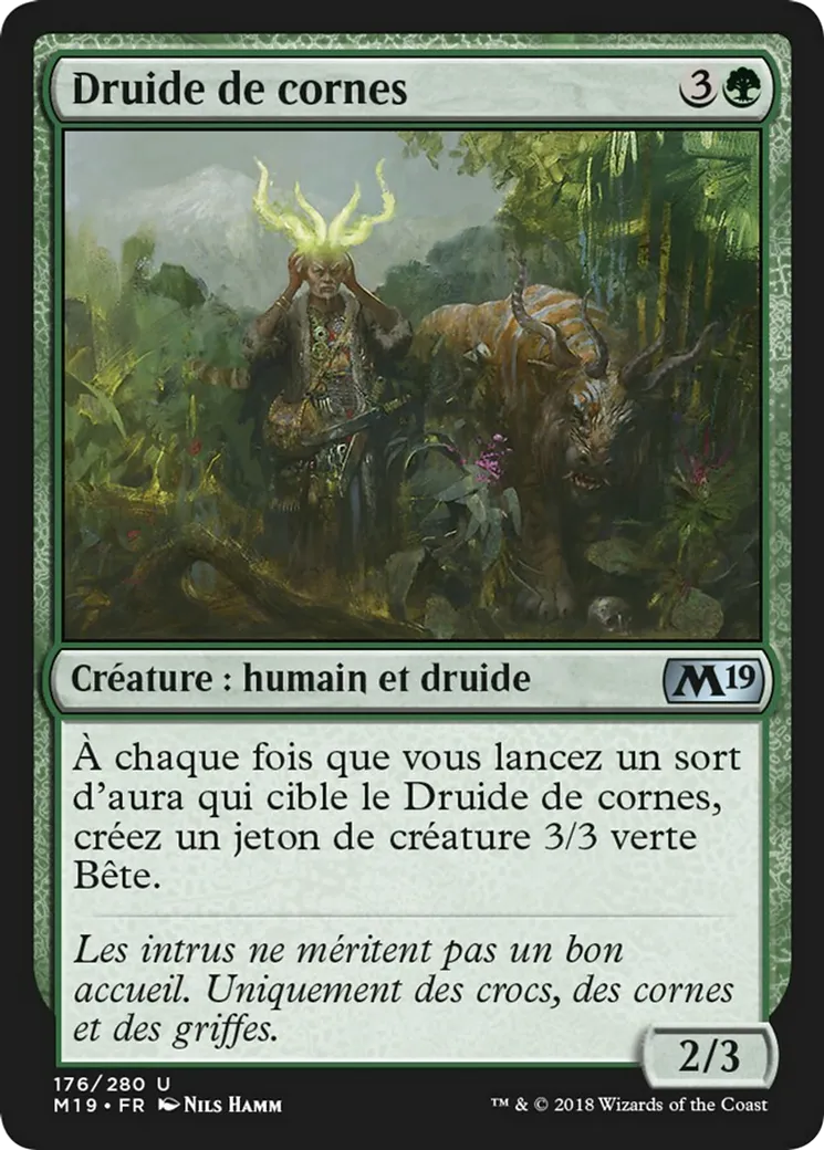 Druide de cornes — Core Set 2019 — Magic: The Gathering