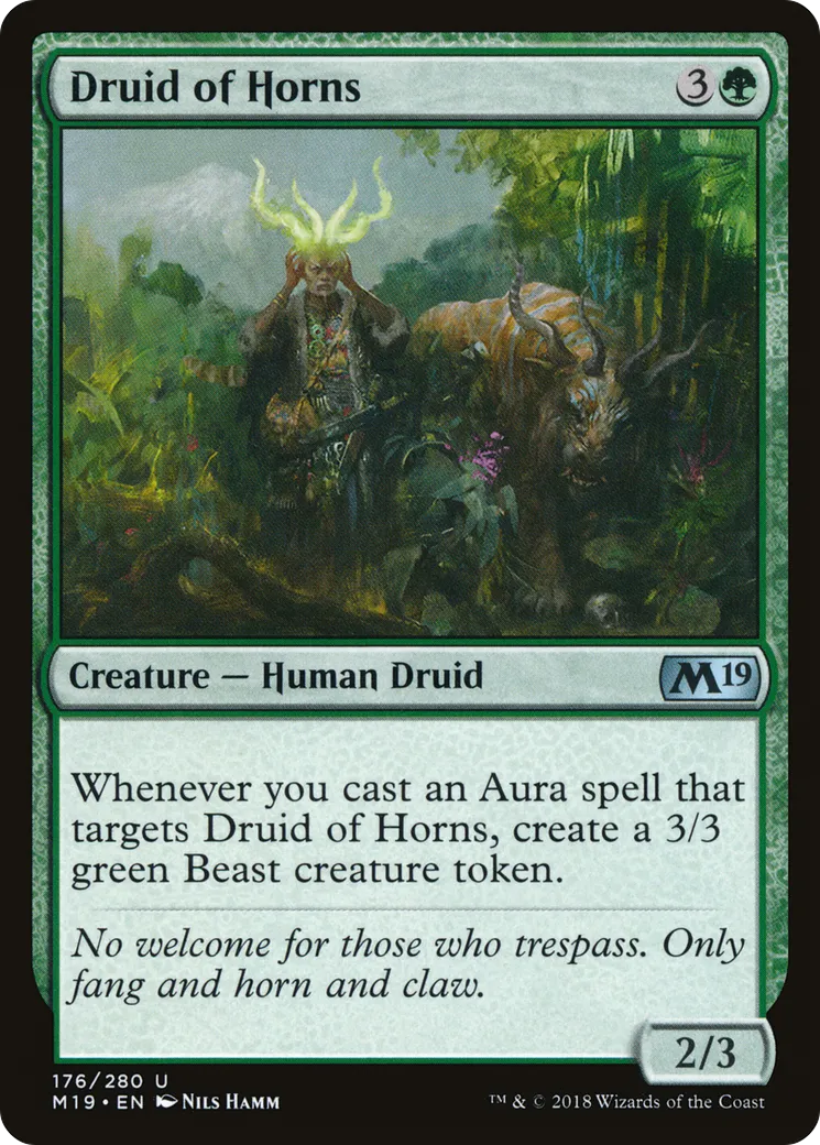 Druid of Horns — Core Set 2019 — Magic: The Gathering