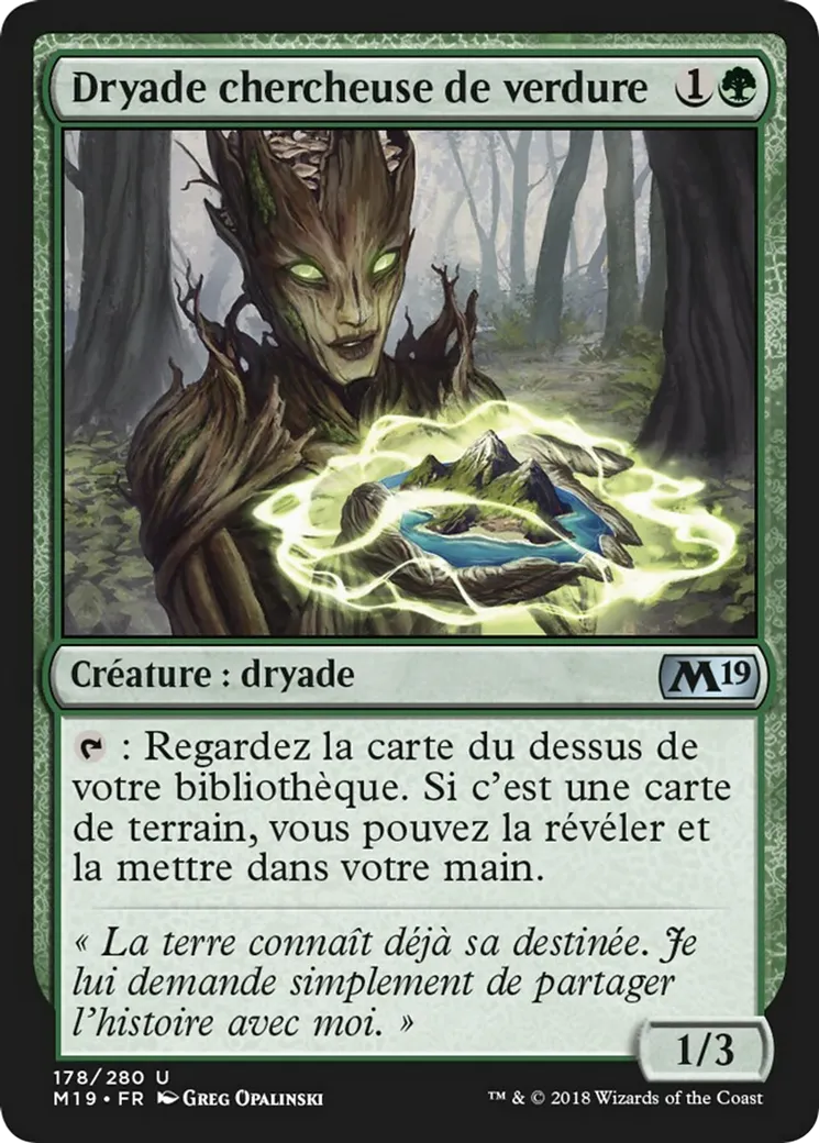 Dryade chercheuse de verdure — Core Set 2019 — Magic: The Gathering