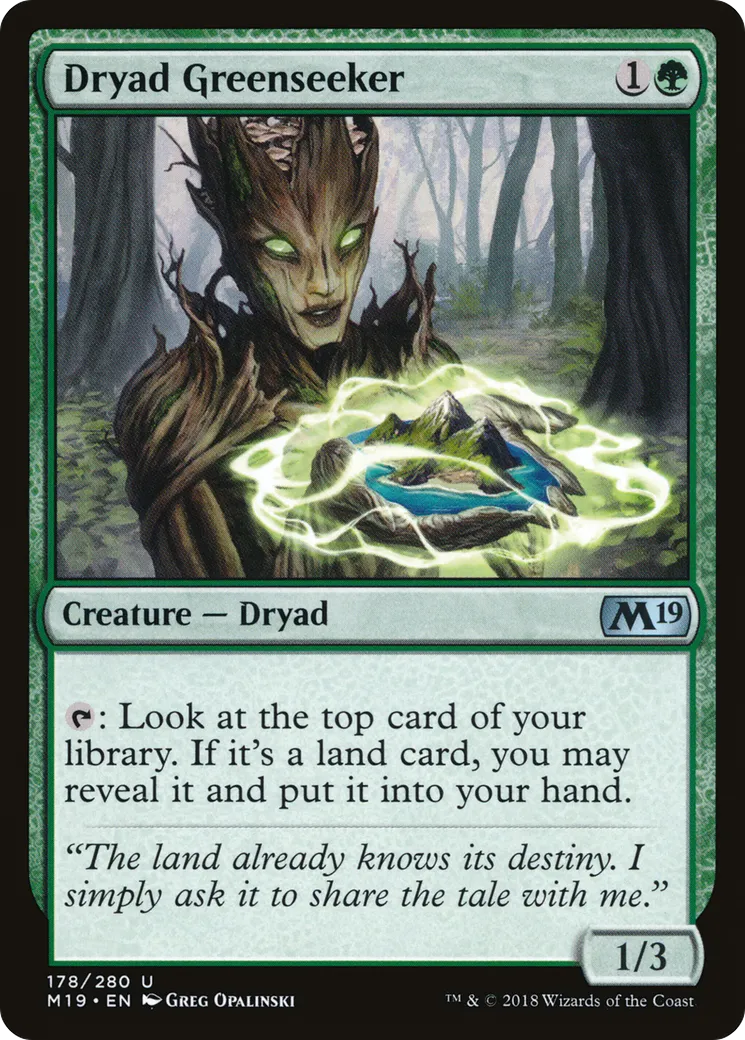 Dryad Greenseeker — Core Set 2019 — Magic: The Gathering