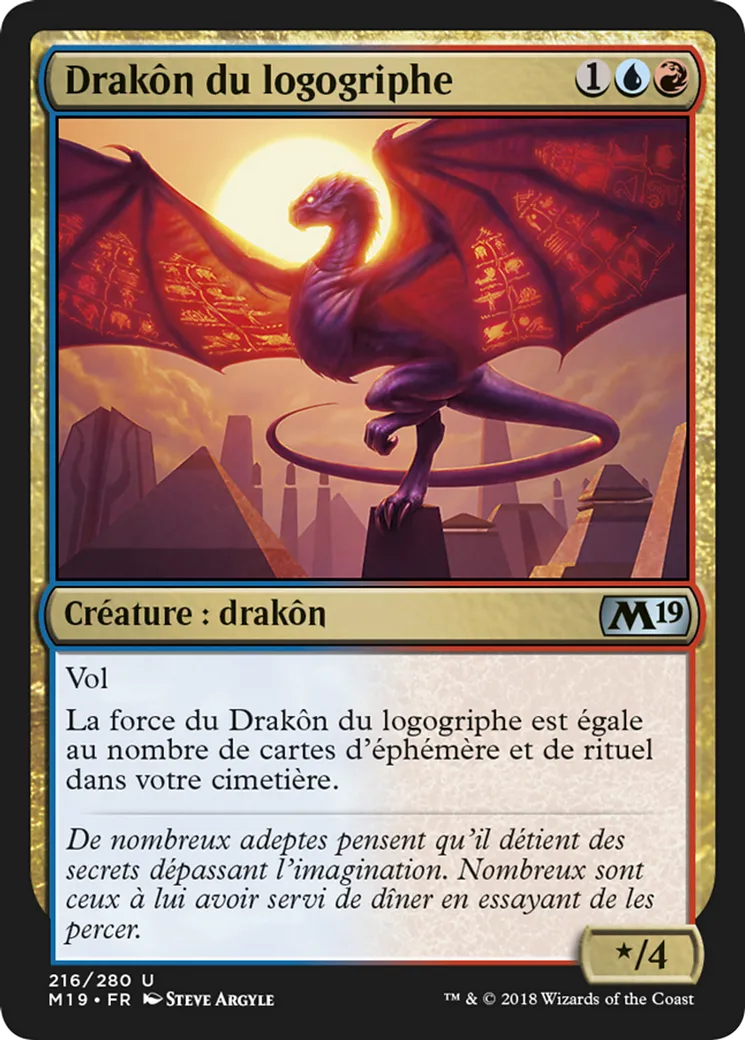 Drakôn du logogriphe — Core Set 2019 — Magic: The Gathering