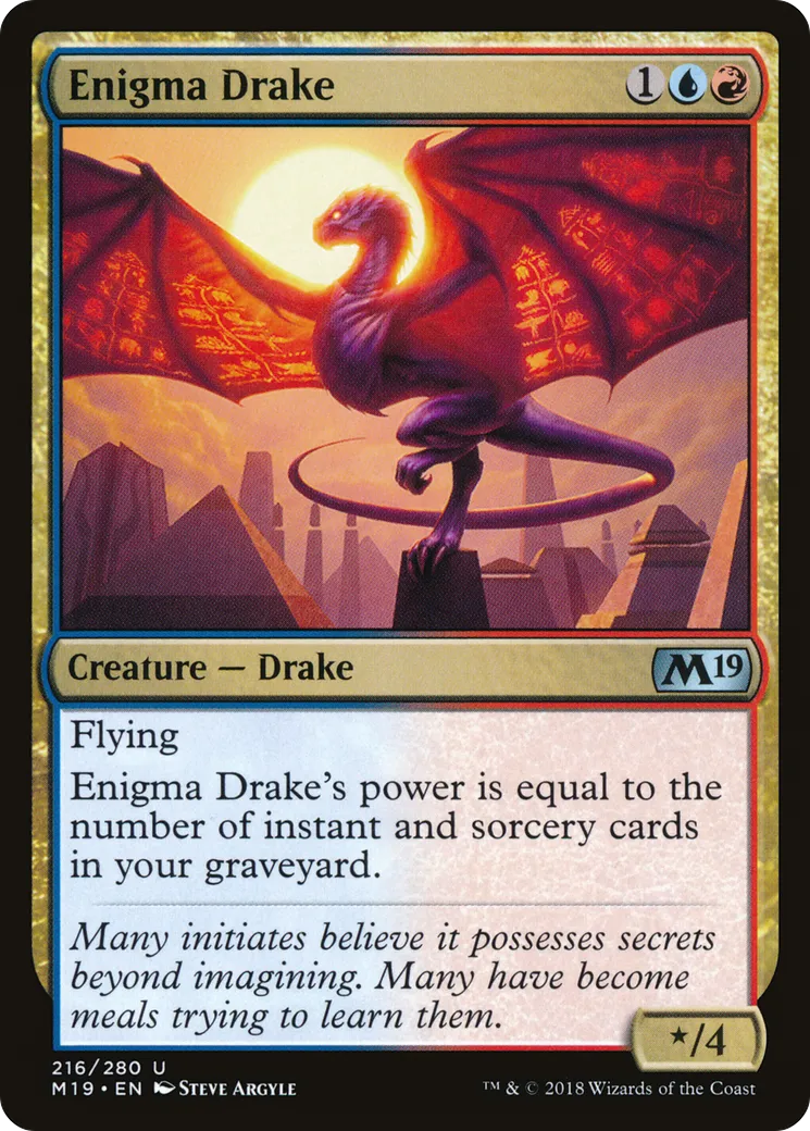 Enigma Drake — Core Set 2019 — Magic: The Gathering
