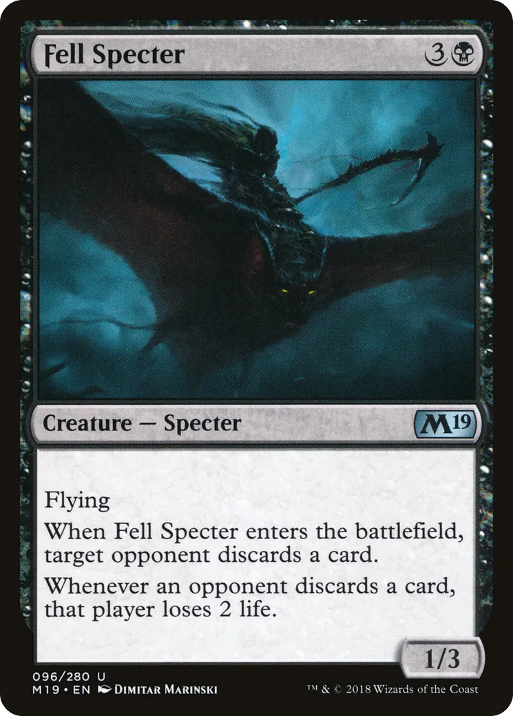 Fell Specter — Core Set 2019 — Magic: The Gathering