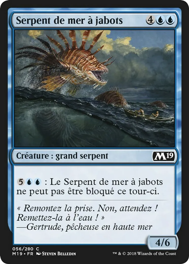 Serpent de mer à jabots from Core Set 2019 - Magic: The Gathering