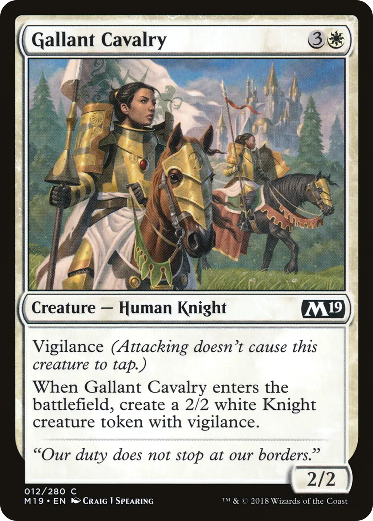 Gallant Cavalry — Core Set 2019 — Magic: The Gathering