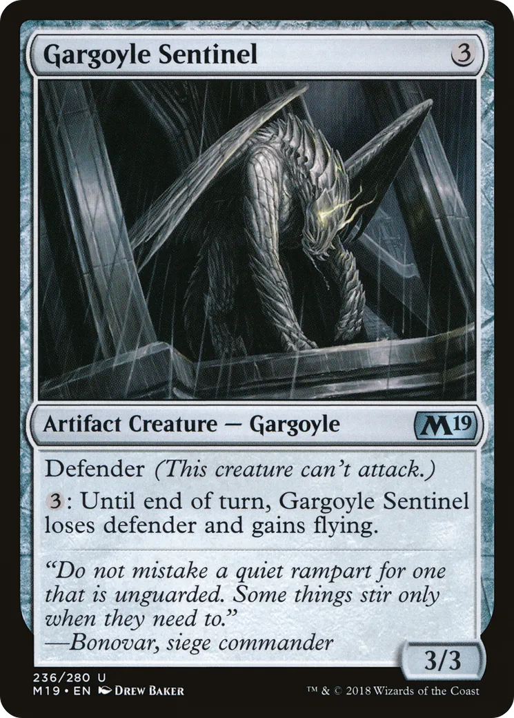 Gargoyle Sentinel — Core Set 2019 — Magic: The Gathering