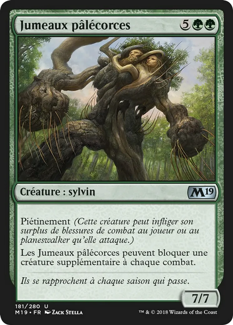 Jumeaux pâlécorces — Core Set 2019 — Magic: The Gathering