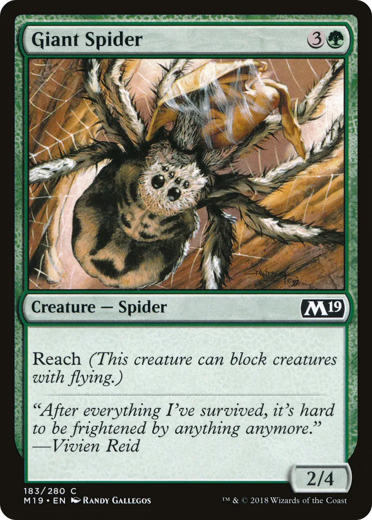 Araignée géante — Core Set 2019 — Magic: The Gathering