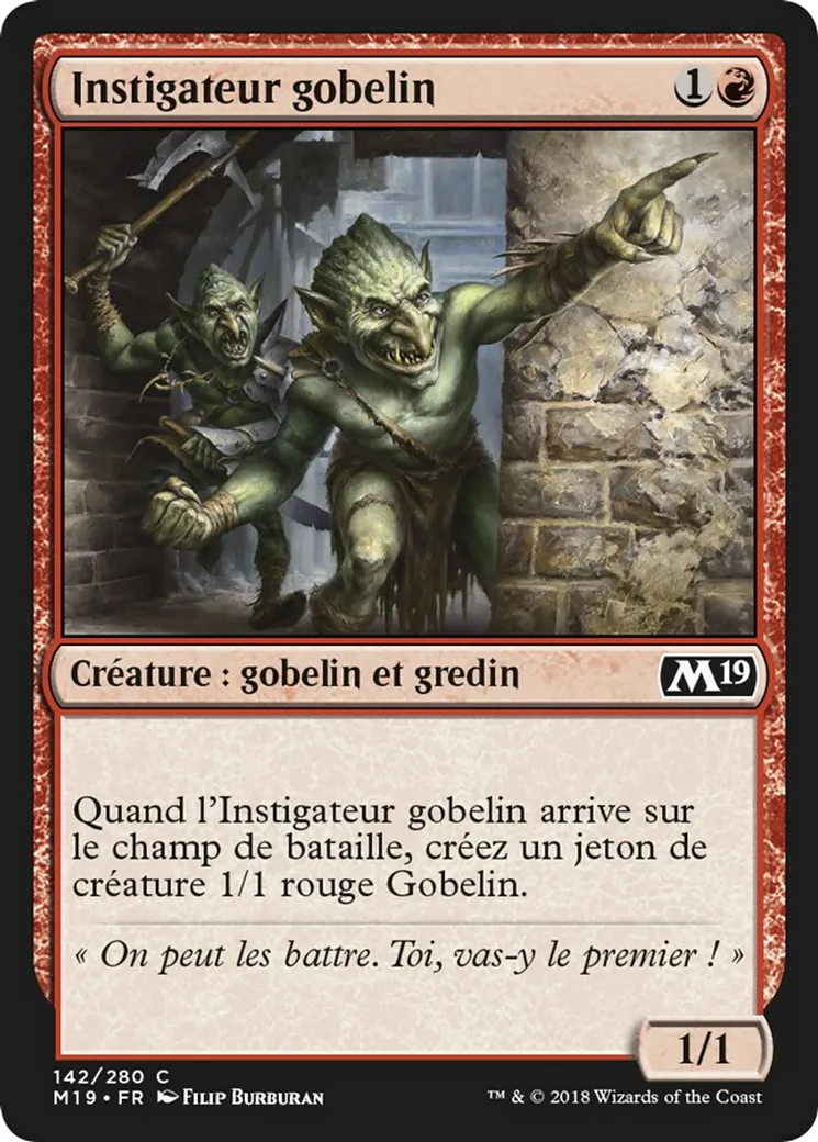 Instigateur gobelin — Core Set 2019 — Magic: The Gathering