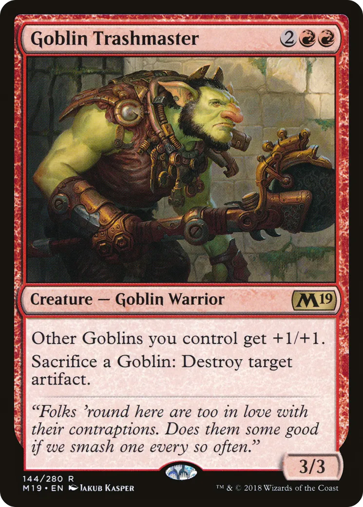 Goblin Trashmaster from Core Set 2019 - Magic: The Gathering