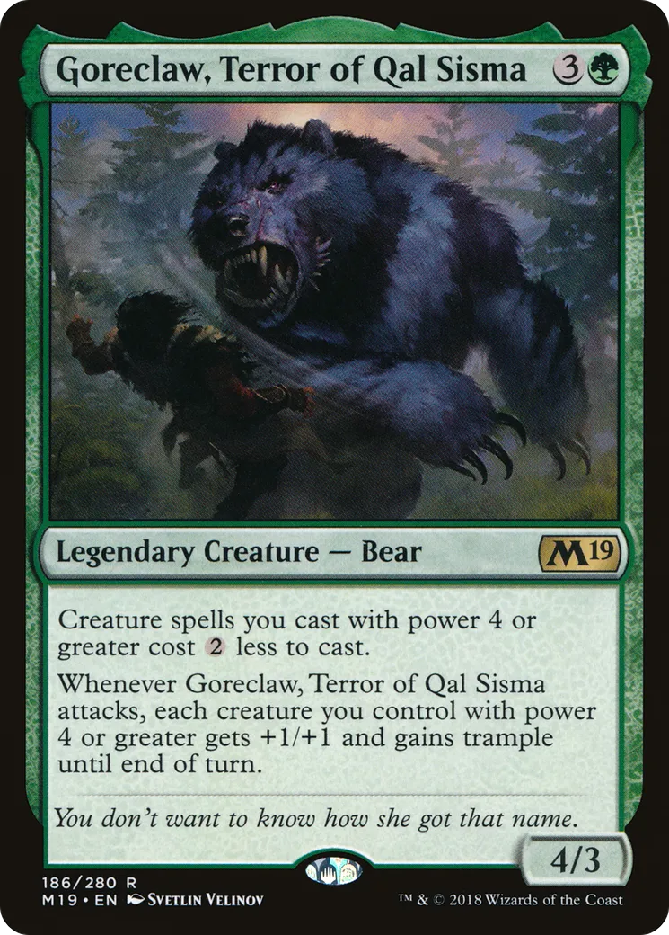 Goreclaw, Terror of Qal Sisma from Core Set 2019 - Magic: The Gathering
