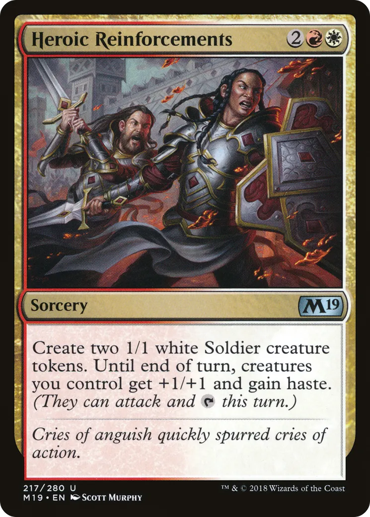 Heroic Reinforcements — Core Set 2019 — Magic: The Gathering