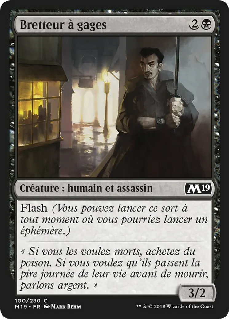 Bretteur à gages — Core Set 2019 — Magic: The Gathering